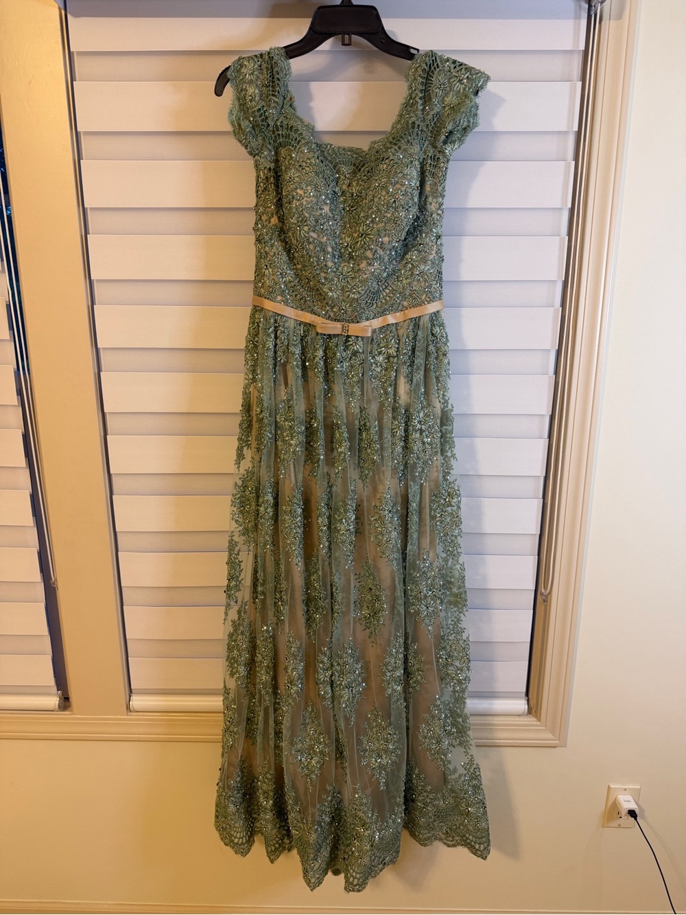 Mint Green Couture Gown. Worn once. Fits size 8-10